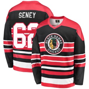 Brett Seney Youth Fanatics Branded Chicago Blackhawks Premier Red/Black Breakaway Heritage Jersey