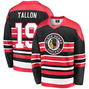 Dale Tallon Youth Fanatics Branded Chicago Blackhawks Premier Red/Black Breakaway Heritage Jersey