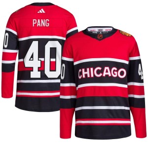 Darren Pang Men's Adidas Chicago Blackhawks Authentic Red Reverse Retro 2.0 Jersey