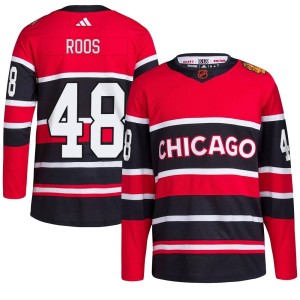 Filip Roos Men's Adidas Chicago Blackhawks Authentic Red Reverse Retro 2.0 Jersey