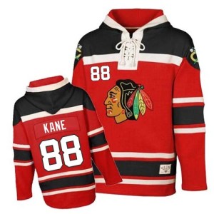 Patrick Kane Youth Chicago Blackhawks Authentic Red Old Time Hockey Sawyer Hooded Sweatshirt