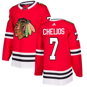Chris Chelios Men's Adidas Chicago Blackhawks Authentic Red Jersey