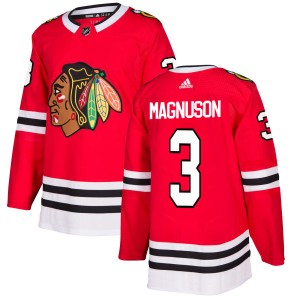 Keith Magnuson Men's Adidas Chicago Blackhawks Authentic Red Jersey