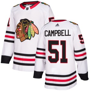 Brian Campbell Men's Adidas Chicago Blackhawks Authentic White Jersey