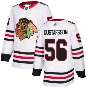 Erik Gustafsson Men's Adidas Chicago Blackhawks Authentic White Jersey