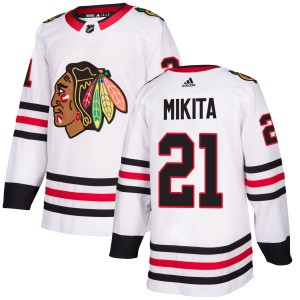Stan Mikita Men's Adidas Chicago Blackhawks Authentic White Jersey