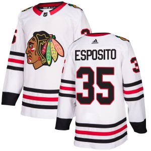 Tony Esposito Men's Adidas Chicago Blackhawks Authentic White Jersey
