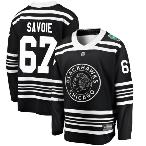 Samuel Savoie Youth Fanatics Branded Chicago Blackhawks Breakaway Black 2019 Winter Classic Jersey