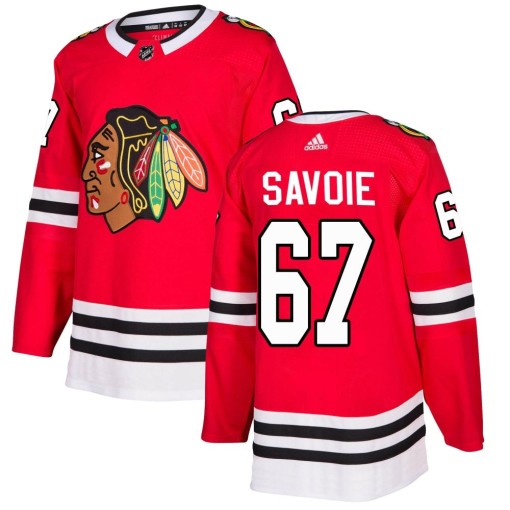 Samuel Savoie Youth Adidas Chicago Blackhawks Authentic Red Home Jersey