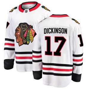 Jason Dickinson Men's Fanatics Branded Chicago Blackhawks Breakaway White Away Jersey