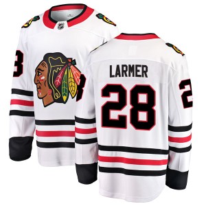 Steve Larmer Men's Fanatics Branded Chicago Blackhawks Breakaway White Away Jersey