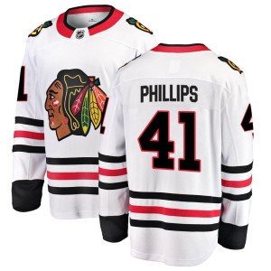 Isaak Phillips Men's Fanatics Branded Chicago Blackhawks Breakaway White Away Jersey