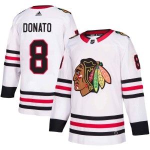 Ryan Donato Youth Adidas Chicago Blackhawks Authentic White Away Jersey