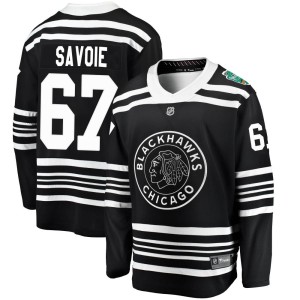 Samuel Savoie Men's Fanatics Branded Chicago Blackhawks Breakaway Black 2019 Winter Classic Jersey