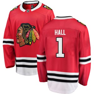 Glenn Hall Youth Fanatics Branded Chicago Blackhawks Breakaway Red Home Jersey