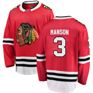 Dave Manson Youth Fanatics Branded Chicago Blackhawks Breakaway Red Home Jersey