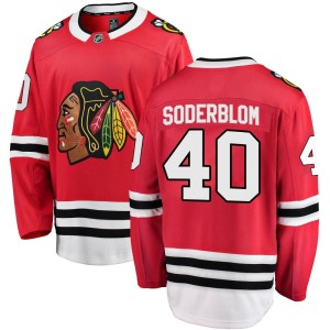 Arvid Soderblom Youth Fanatics Branded Chicago Blackhawks Breakaway Red Home Jersey