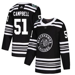 Brian Campbell Men's Adidas Chicago Blackhawks Authentic Black 2019 Winter Classic Jersey