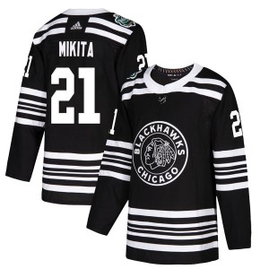 Stan Mikita Men's Adidas Chicago Blackhawks Authentic Black 2019 Winter Classic Jersey
