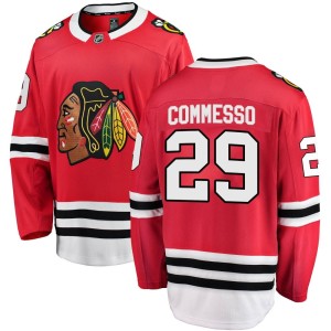 Drew Commesso Men's Fanatics Branded Chicago Blackhawks Breakaway Red Home Jersey