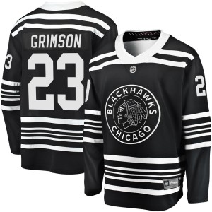 Stu Grimson Men's Fanatics Branded Chicago Blackhawks Premier Black Breakaway Alternate 2019/20 Jersey
