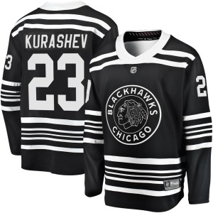 Philipp Kurashev Men's Fanatics Branded Chicago Blackhawks Premier Black Breakaway Alternate 2019/20 Jersey