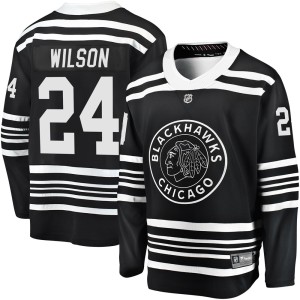 Doug Wilson Men's Fanatics Branded Chicago Blackhawks Premier Black Breakaway Alternate 2019/20 Jersey