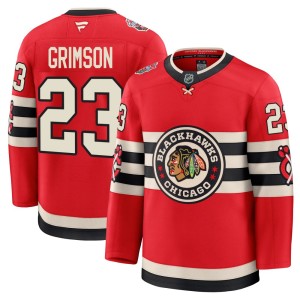 Stu Grimson Youth Fanatics Chicago Blackhawks Premium Red 2025 Winter Classic Jersey