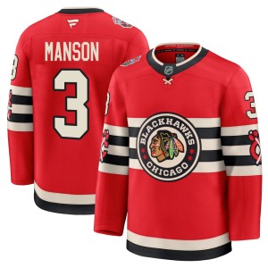 Dave Manson Youth Fanatics Chicago Blackhawks Premium Red 2025 Winter Classic Jersey