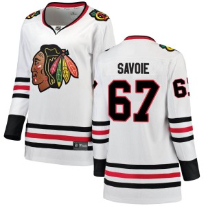 Samuel Savoie Women's Fanatics Branded Chicago Blackhawks Breakaway White Away Jersey