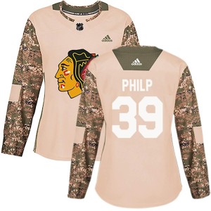 Luke Philp Women's Chicago Blackhawks Authentic Camo adidas Veterans Day Practice Jersey