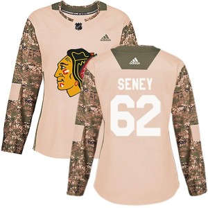 Brett Seney Women's Chicago Blackhawks Authentic Camo adidas Veterans Day Practice Jersey