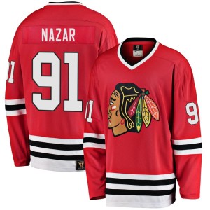 Frank Nazar Youth Fanatics Branded Chicago Blackhawks Premier Red Breakaway Heritage Jersey