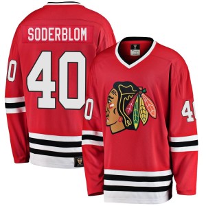 Arvid Soderblom Youth Fanatics Branded Chicago Blackhawks Premier Red Breakaway Heritage Jersey