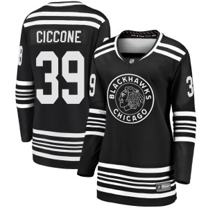 Enrico Ciccone Women's Fanatics Branded Chicago Blackhawks Premier Black Breakaway Alternate 2019/20 Jersey