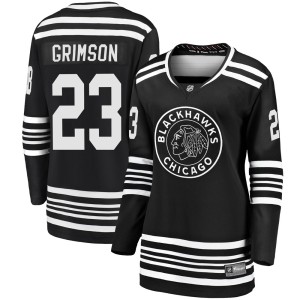 Stu Grimson Women's Fanatics Branded Chicago Blackhawks Premier Black Breakaway Alternate 2019/20 Jersey
