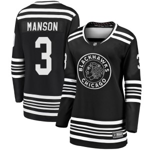 Dave Manson Women's Fanatics Branded Chicago Blackhawks Premier Black Breakaway Alternate 2019/20 Jersey
