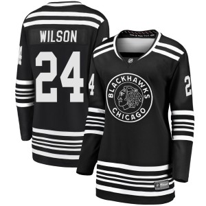 Doug Wilson Women's Fanatics Branded Chicago Blackhawks Premier Black Breakaway Alternate 2019/20 Jersey