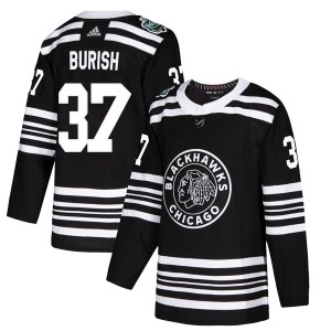 Adam Burish Youth Adidas Chicago Blackhawks Authentic Black 2019 Winter Classic Jersey