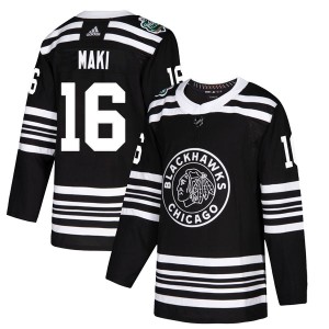 Chico Maki Youth Adidas Chicago Blackhawks Authentic Black 2019 Winter Classic Jersey
