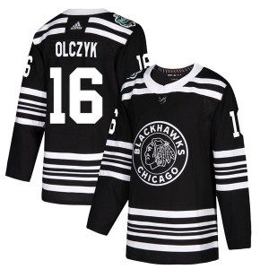 Ed Olczyk Youth Adidas Chicago Blackhawks Authentic Black 2019 Winter Classic Jersey