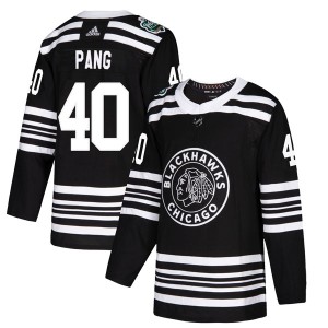 Darren Pang Youth Adidas Chicago Blackhawks Authentic Black 2019 Winter Classic Jersey