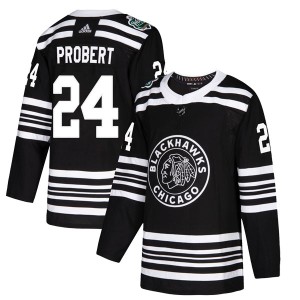 Bob Probert Youth Adidas Chicago Blackhawks Authentic Black 2019 Winter Classic Jersey