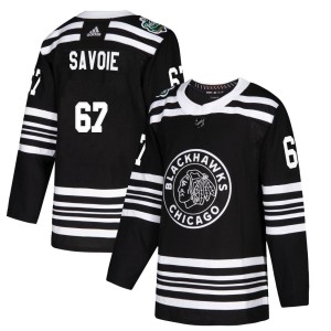 Samuel Savoie Youth Adidas Chicago Blackhawks Authentic Black 2019 Winter Classic Jersey