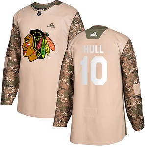 Dennis Hull Youth Adidas Chicago Blackhawks Authentic Camo Veterans Day Practice Jersey