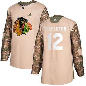 Pat Stapleton Youth Adidas Chicago Blackhawks Authentic Camo Veterans Day Practice Jersey