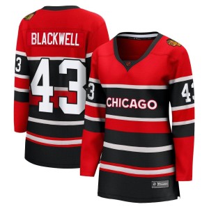 Colin Blackwell Women's Fanatics Branded Chicago Blackhawks Breakaway Black Red Special Edition 2.0 Jersey