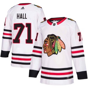 Taylor Hall Men's Adidas Chicago Blackhawks Authentic White Away Jersey
