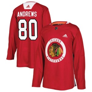 Zach Andrews Youth Adidas Chicago Blackhawks Authentic Red Home Practice Jersey
