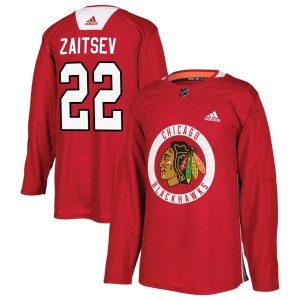 Nikita Zaitsev Youth Adidas Chicago Blackhawks Authentic Red Home Practice Jersey